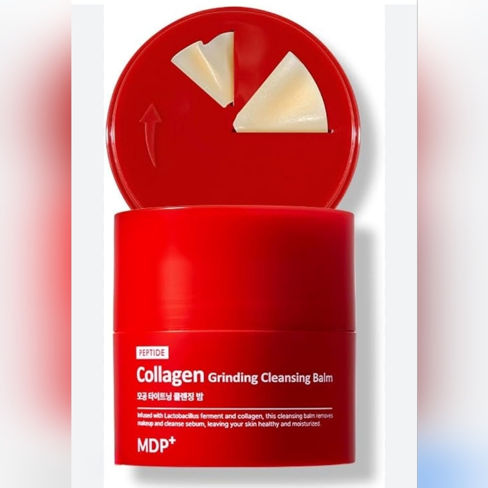 MDP Peptide Grinding Red Collagen Cleansing Balm Make Up Remover.